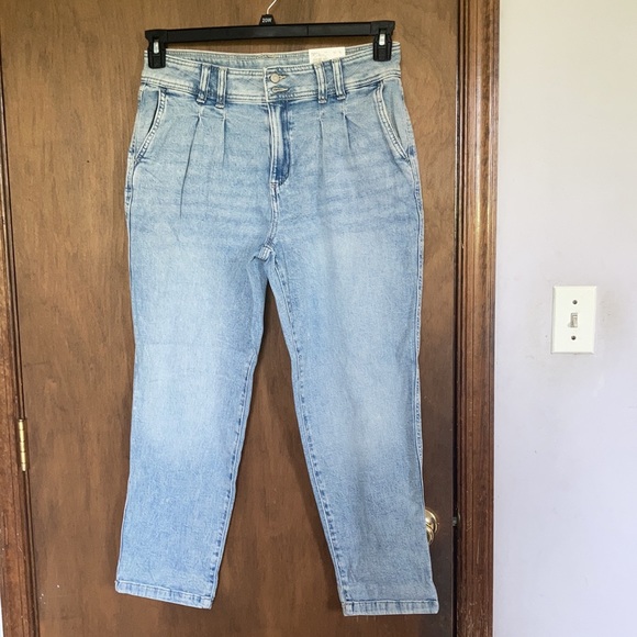 Sonoma Denim - Sonoma jean pleated front relaxed high rise straight leg jean retro 12 16 18